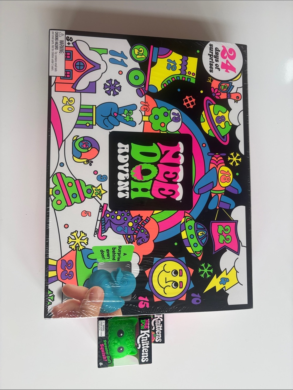 Neon Pop Advent Calendar for Kids - Bright Multicolor Surprise